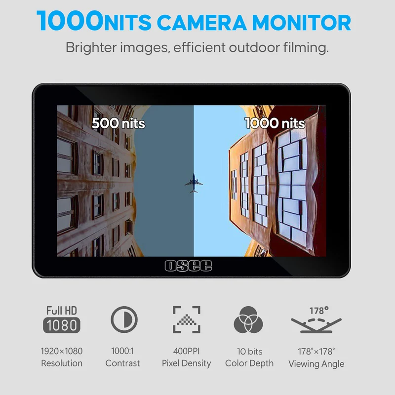 Lilmon 5: 5.5" HDR 4K HDMI Monitor | 1000nits On-Camera Field Monitor with Touchscreen, Waveform & Peaking Assist