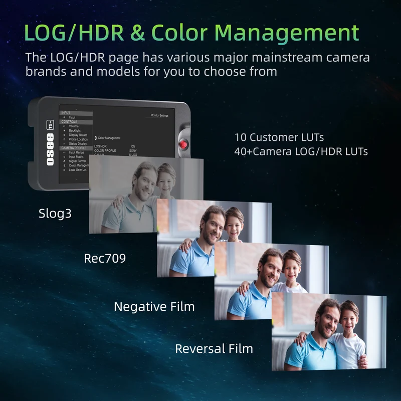 T5+ 5.5" 1000nits HDR Video Field Monitor, 8 MySets & 3D LUTs | Peaking Focus Assist, False Color