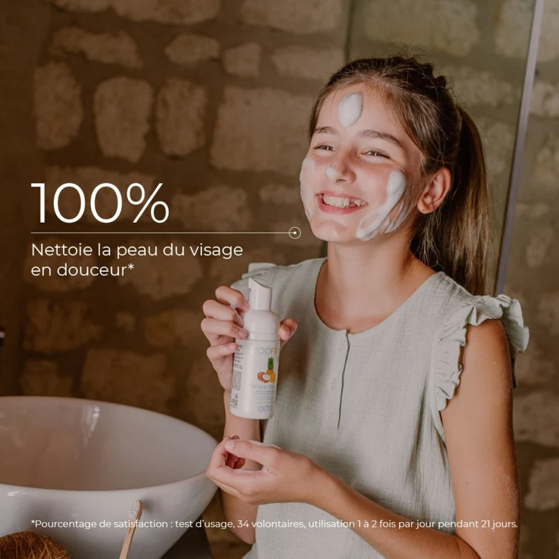 Mousse nettoyante visage enfant Douce Mousse Toofruit 100ml
