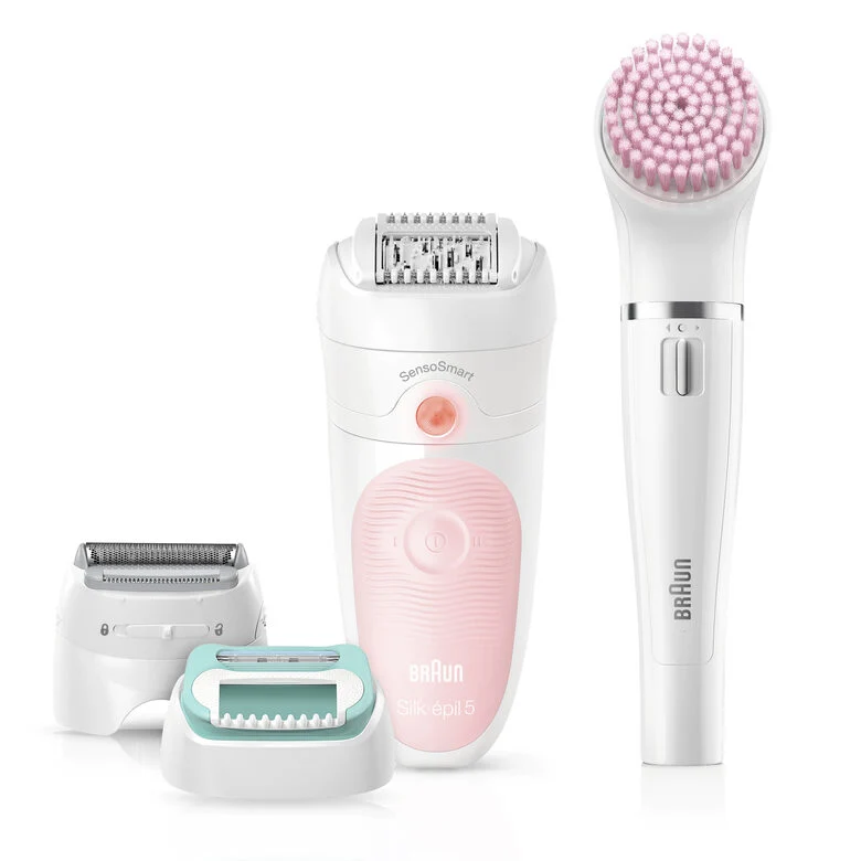 Braun Silk-épil 5 Wet&Dry Silk-épil 5 5-875 Beauty Set Per Le Prime Epilazioni 4-In-1 Wet&Dry Senza Fili – Epilatore Donna, Rasoio, Rifinitore, Kit Pulizia Viso