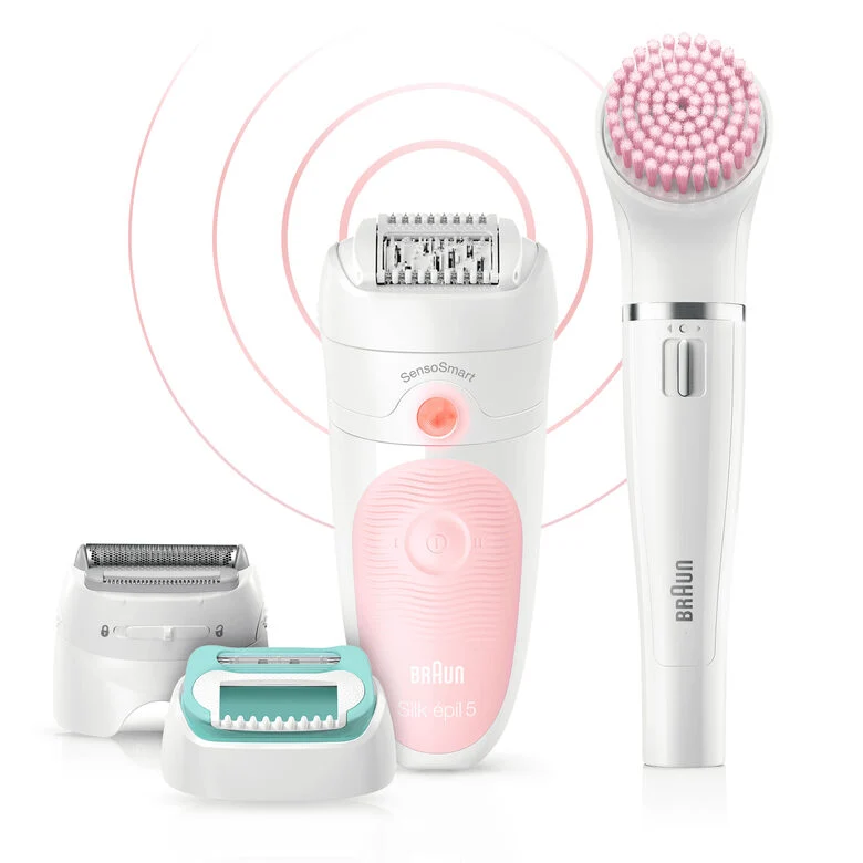 Braun Silk-épil 5 Wet&Dry Silk-épil 5 5-875 Beauty Set Per Le Prime Epilazioni 4-In-1 Wet&Dry Senza Fili – Epilatore Donna, Rasoio, Rifinitore, Kit Pulizia Viso