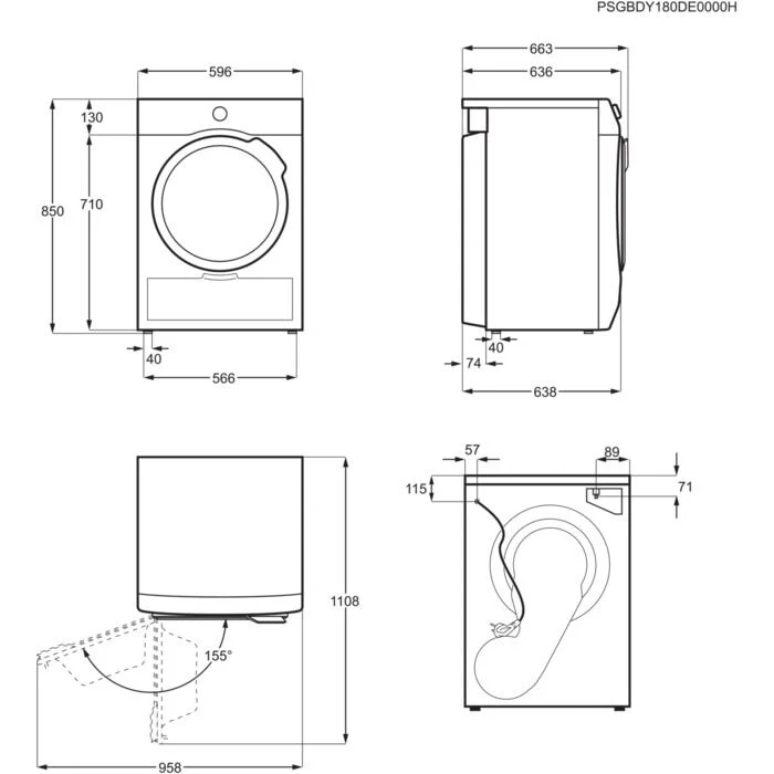 AEG T9 DEC 957D asciugatrice Libera installazione Caricamento frontale 9 kg A+++ Bianco