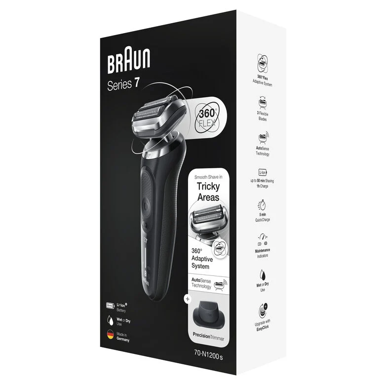 Braun Series 7 70-N1200s Rasoio Trimmer Nero