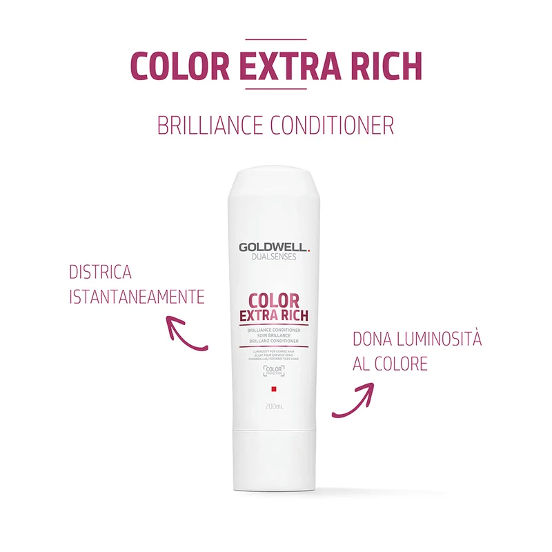 Goldwell Dualsenses Color Extra Rich Brilliance Conditioner 200ml - balsamo illuminante per capelli grossi