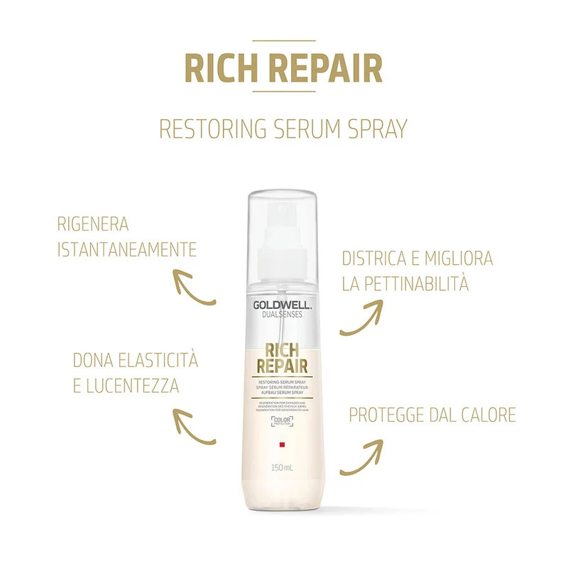 Goldwell Dualsenses Rich Repair Restoring Serum Spray 150ml - siero spray per capelli secchi o danneggiati