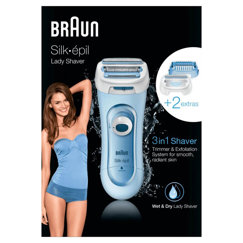 Braun Silk-épil 3 Silk-épil LS5-160 Blu - Rasoio Donna Elettrico Senza Fili, Rifinitore E Sistema