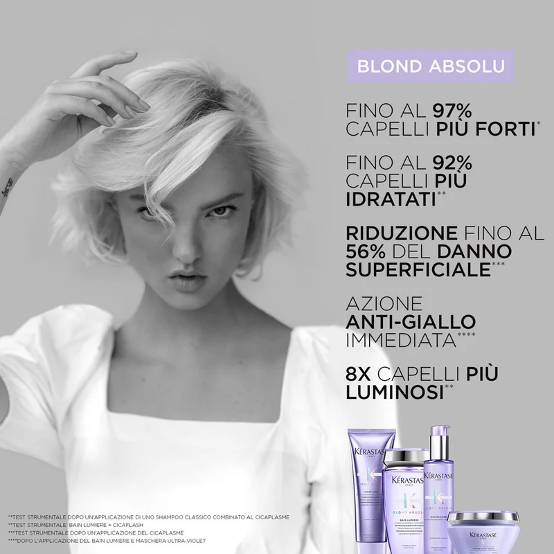Kerastase Blond Absolu Bain Lumiere 250ml Cicaflash 250ml Cicaplasme 150ml Masque Ultra Violet 200ml