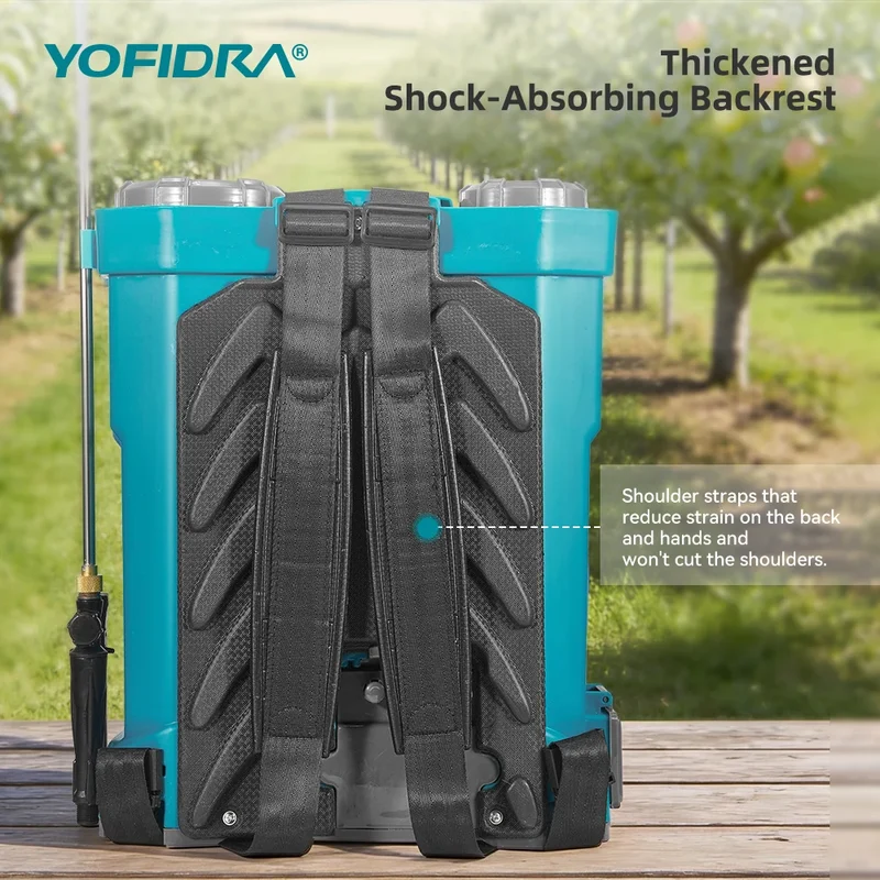 YOFIDRA Spruzzatore a Zaino Senza Fili 20L con 2 Batterie da 21V 3Ah per Irrigazione, Giardinaggio, Pulizia e Disinfezione