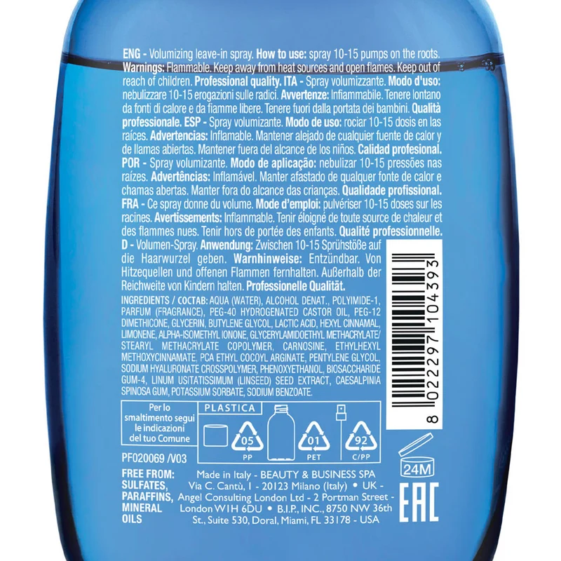 Alfaparf Milano Semi Di Lino Volume Volumizing Spray 125ml - spray volumizzante