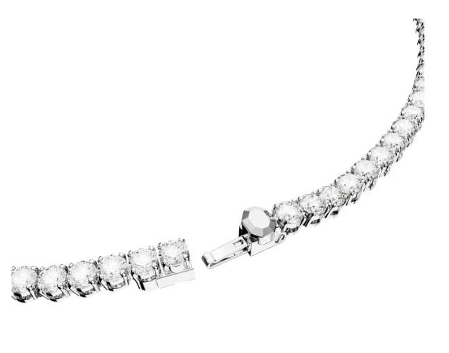 Collana Tennis in Acciaio con Zirconi Silver e Gold
