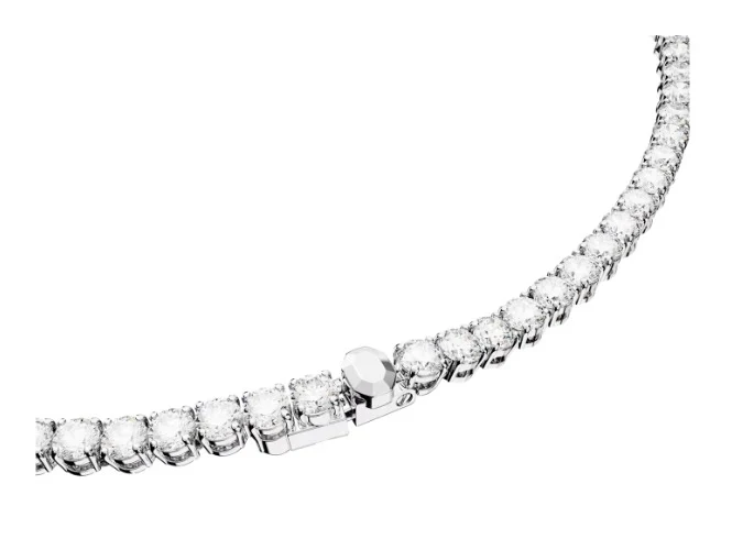 Collana Tennis in Acciaio con Zirconi Silver e Gold