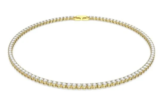 Collana Tennis in Acciaio con Zirconi Silver e Gold