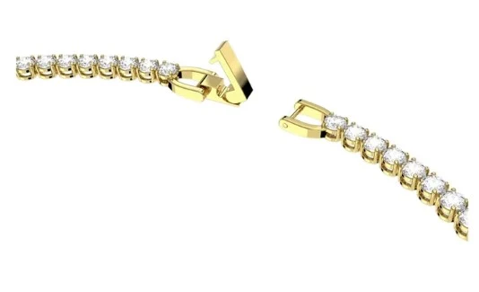 Collana Tennis in Acciaio con Zirconi Silver e Gold