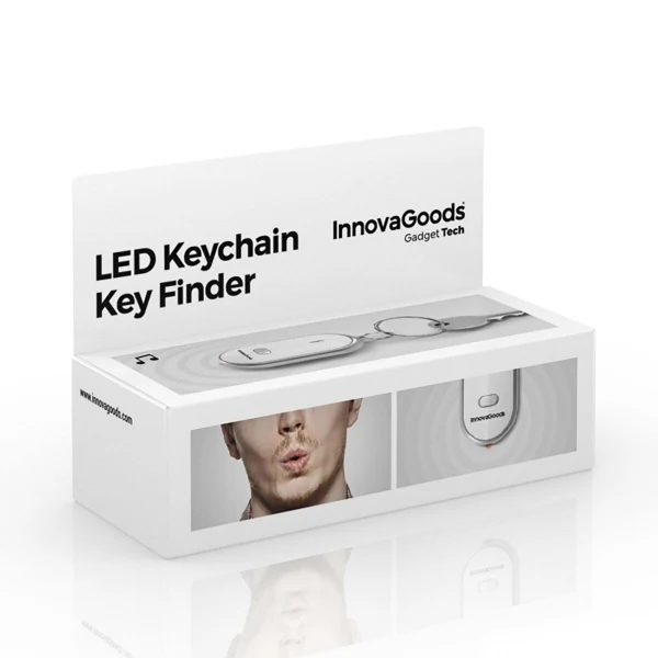 Portachiavi Localizzatore di Chiavi con Suono e Luce Led Attivabile con un Fischio
