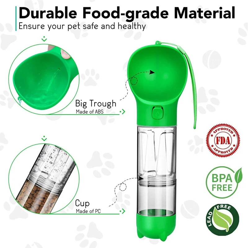 Tupperware 4 in 1 distributore di acqua + cibo + porta sacchetti