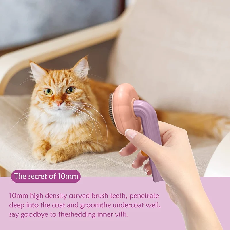Spazzola autopulente per cani gatti cuccioli conigli animali domestici per toelettatura rimuove delicatamente il sottopelo sciolto per cani e gatti per peli corti e lunghi