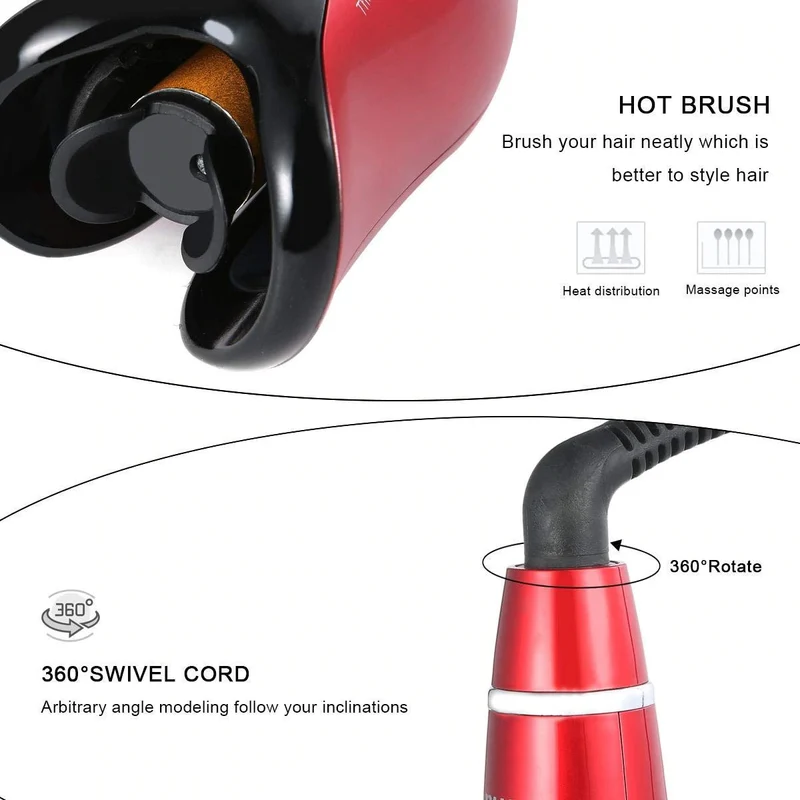 Spin curler Arriccia capelli automatico rotante in ceramica
