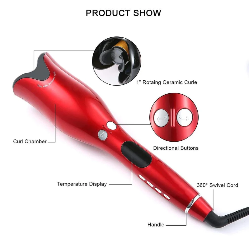 Spin curler Arriccia capelli automatico rotante in ceramica