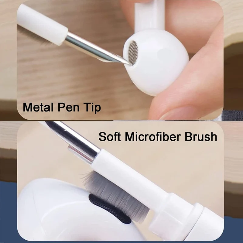 Kit di pulizia per Airpods penna di pulizia multifunzione con spazzola morbida per auricolari Bluetooth