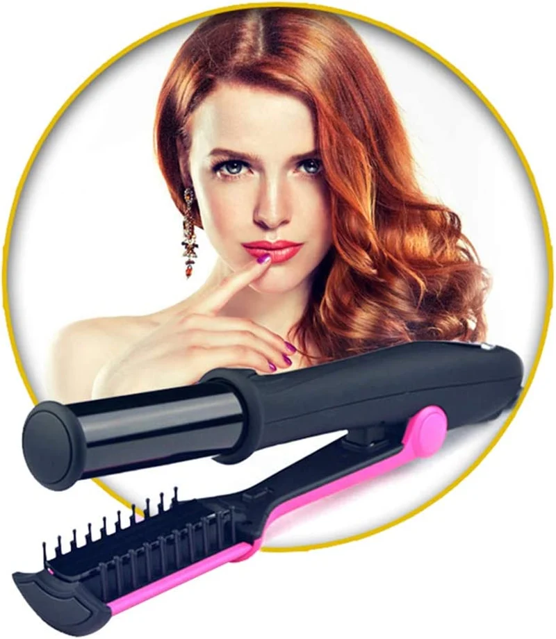 Ferro Arricciacapelli 2 In 1 rotante ferro arricciacapelli rivestito in ceramica con controllo dell'umidità ferro arricciacapelli per lisciare i capelli automatica professionale