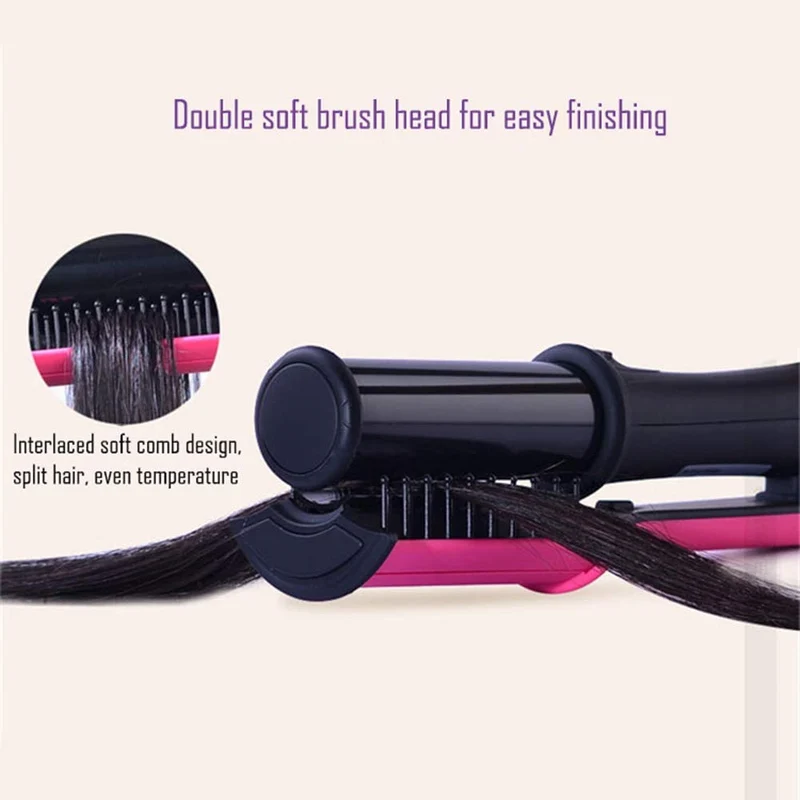 Ferro Arricciacapelli 2 In 1 rotante ferro arricciacapelli rivestito in ceramica con controllo dell'umidità ferro arricciacapelli per lisciare i capelli automatica professionale