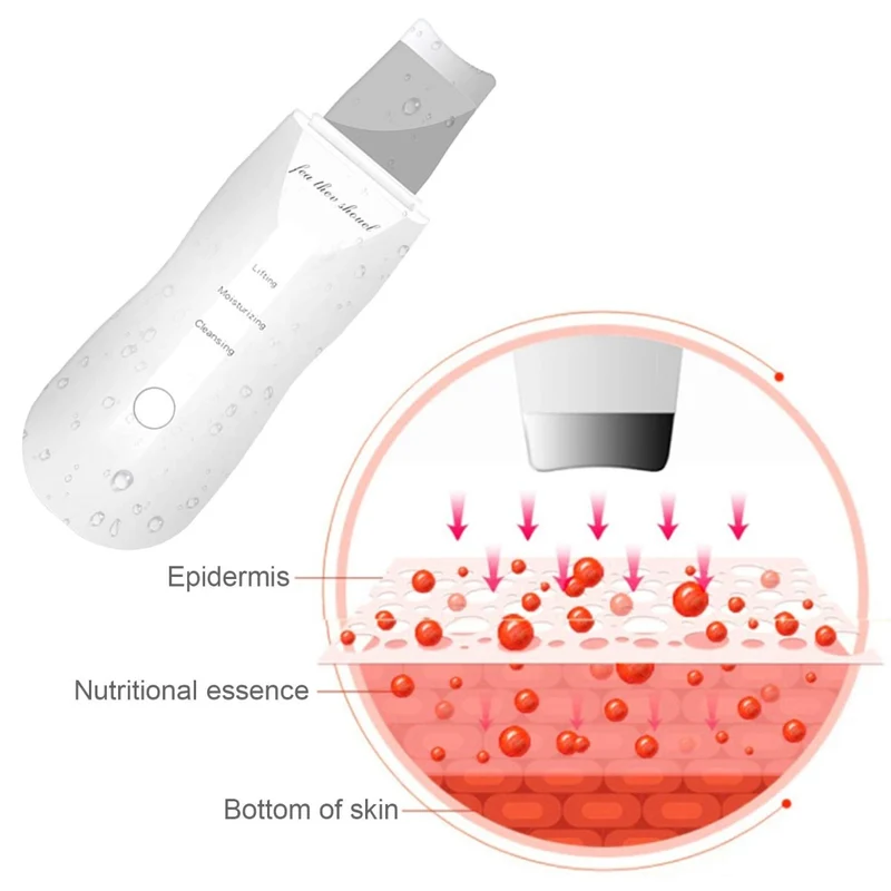 Ultrasonic Skin Scrubber Ultrasuoni Viso Pulizia Face Skin Peeling