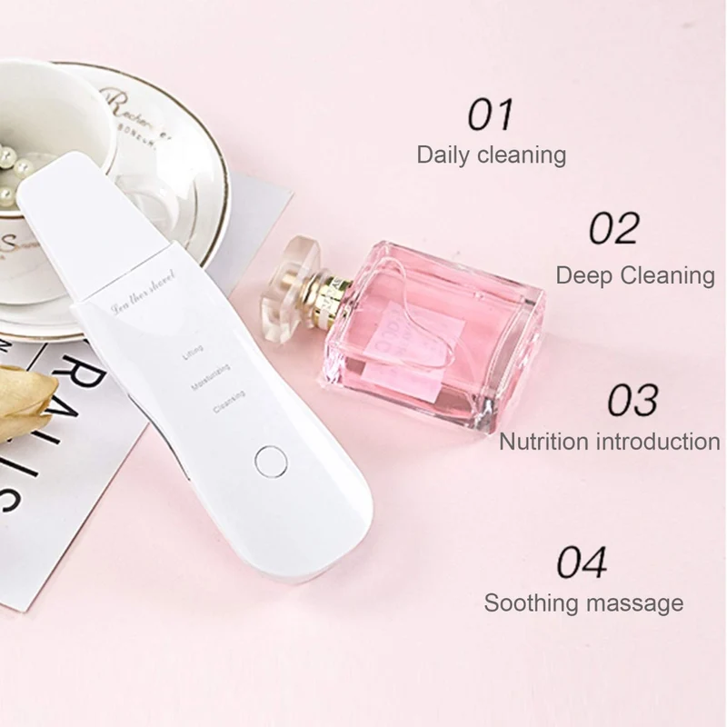 Ultrasonic Skin Scrubber Ultrasuoni Viso Pulizia Face Skin Peeling