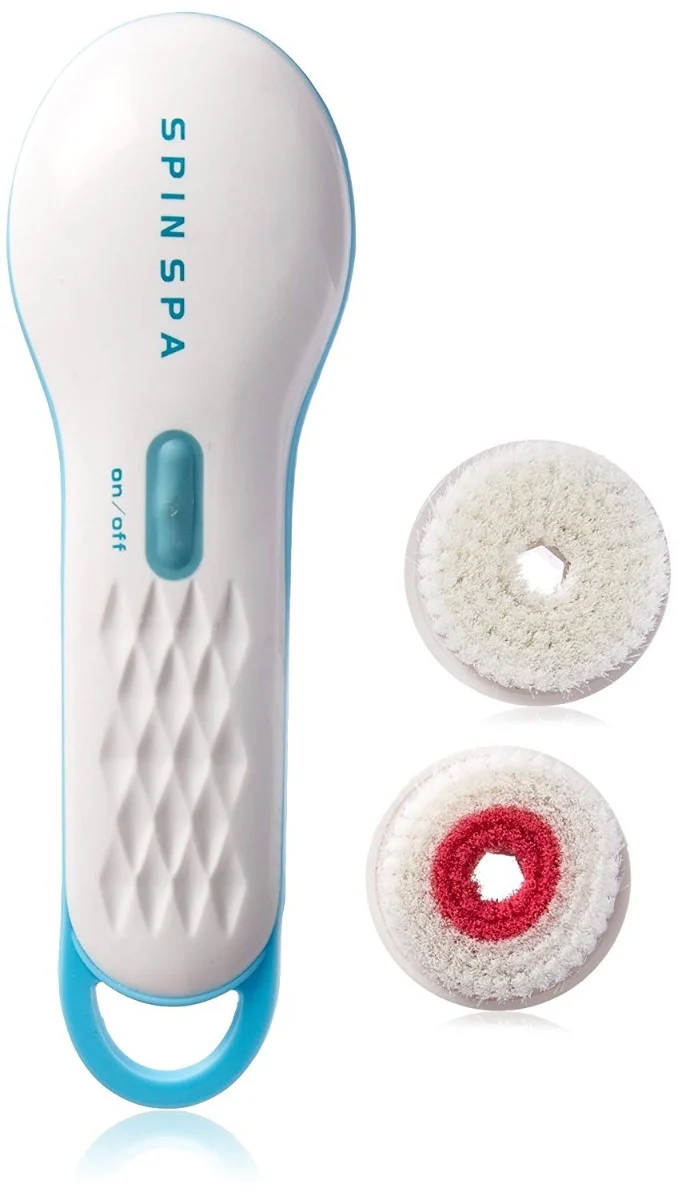 Spazzola Per Pulizia Viso 3 Funzioni 2 Ricambi Cura Faccia Spin Spa Brush Facial