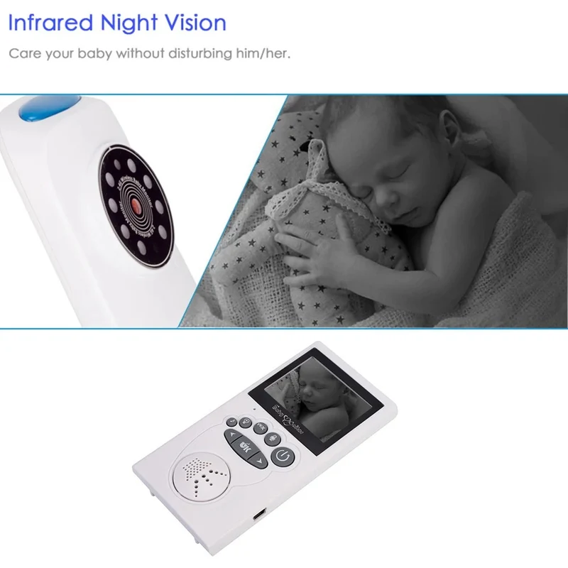 Wireless Camera TFT LCD Baby Monitor Video Visione Notturna Ad Infrarossi in Tempo Reale Audio Bambino 2.4 Pollici