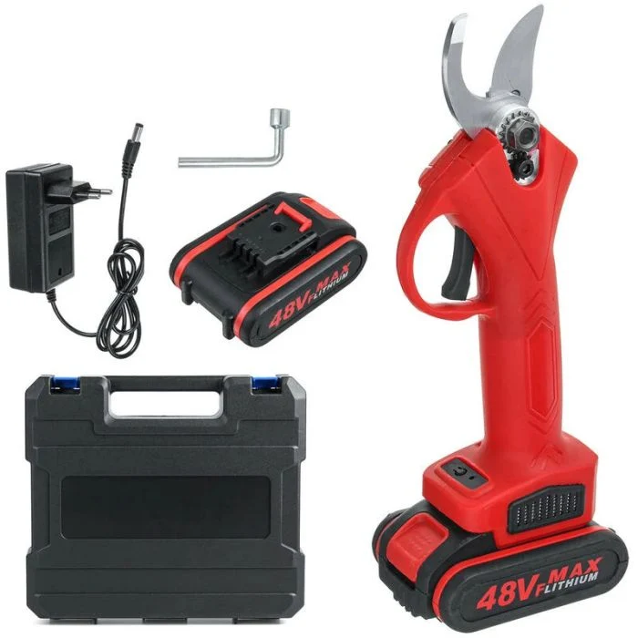 Set Forbici Potatura Elettriche 48V + Mini Sega 24V - 2 Batterie