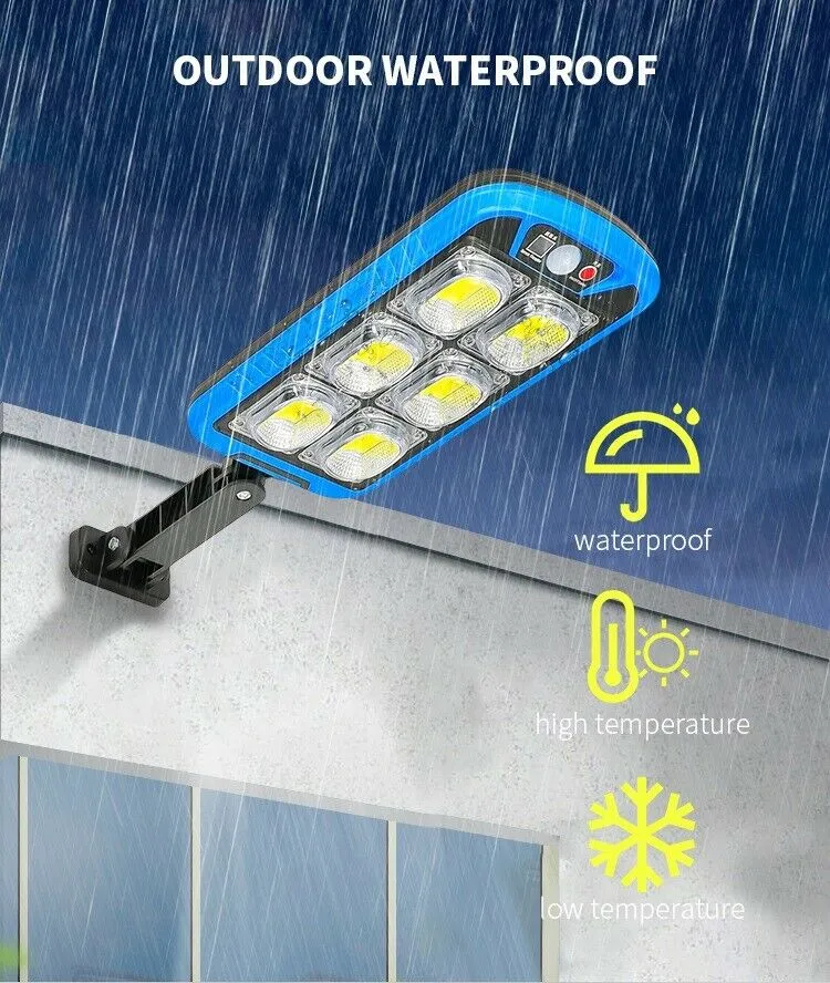 Lampione 150 led cob da esterno con pannello solare sensore movimento lampione