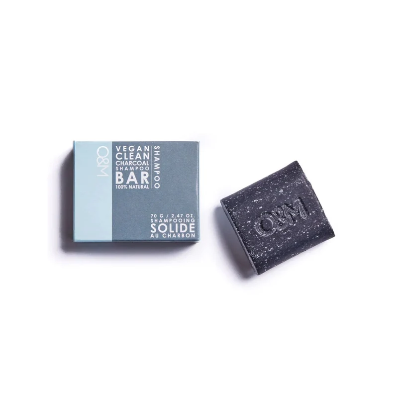 Shampoing solide O&M Charcoal Shampoo Bar 70gr