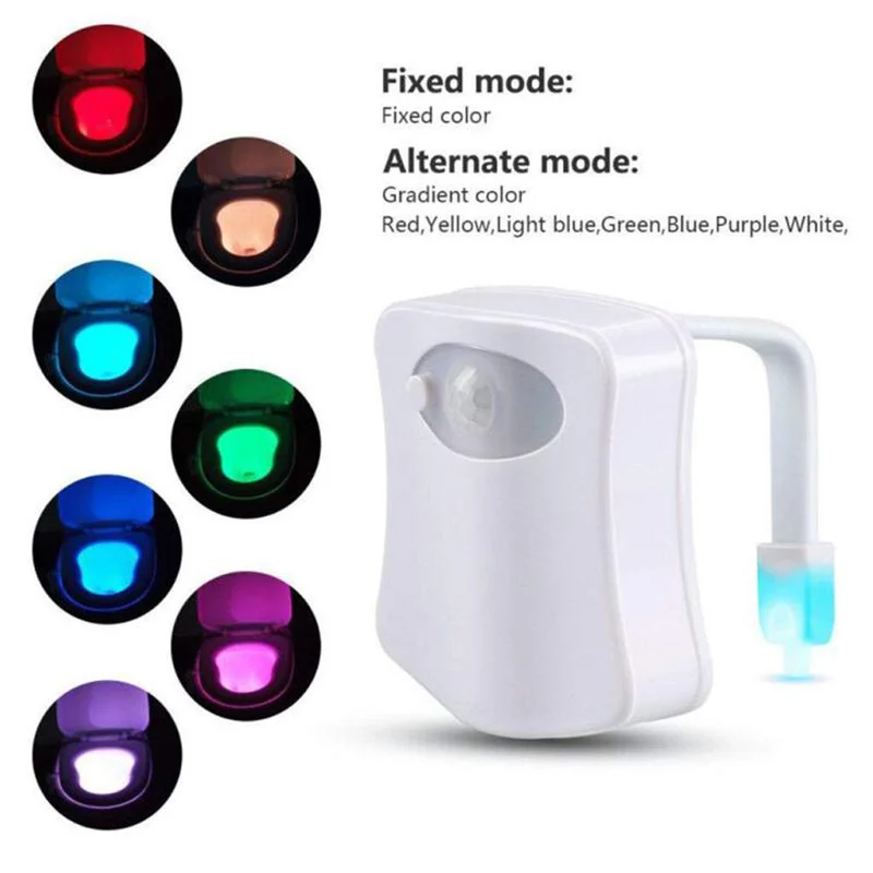 Wc Led Night Light 8 Colori Led variabili Light bowl sensore di movimento