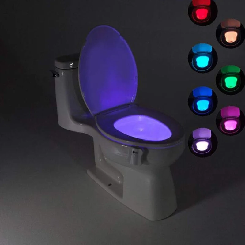 Wc Led Night Light 8 Colori Led variabili Light bowl sensore di movimento