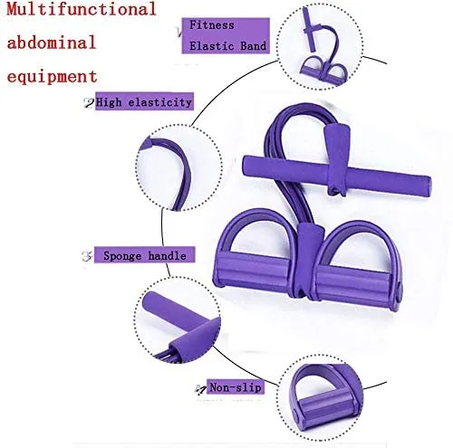 Fascia di Resistenza con Pedale, Banda Elastica Fitness, Banda Elastica Fitness con Pedale per Addome Vita Braccio Gambe, Sit-up, Yoga Stretching, Sports Resistenza Training