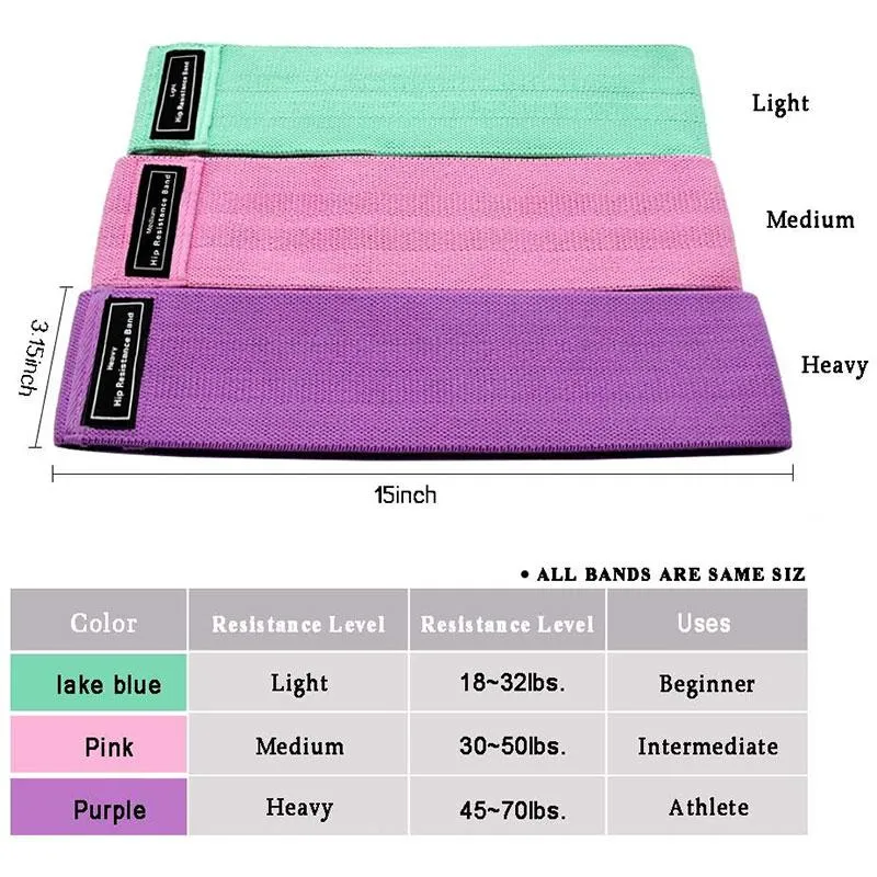 Elastici fitness bande elastiche fitness con 3 resistenze