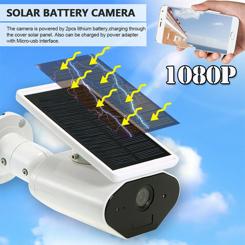 Telecamera di sorveglianza per sicurezza WiFi 1080p 2mpx a batteria solare