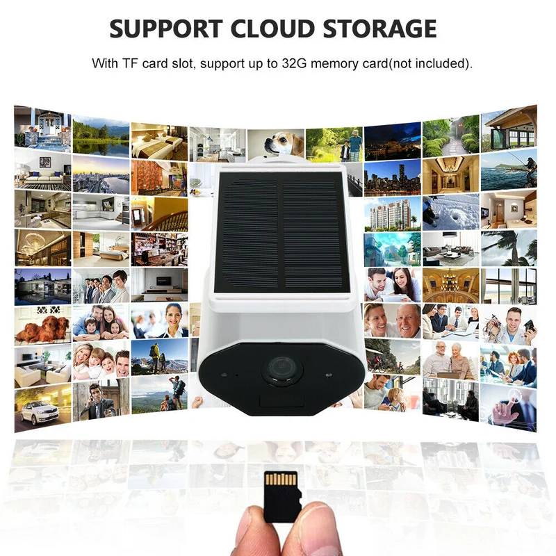 Telecamera di sorveglianza per sicurezza WiFi 1080p 2mpx a batteria solare