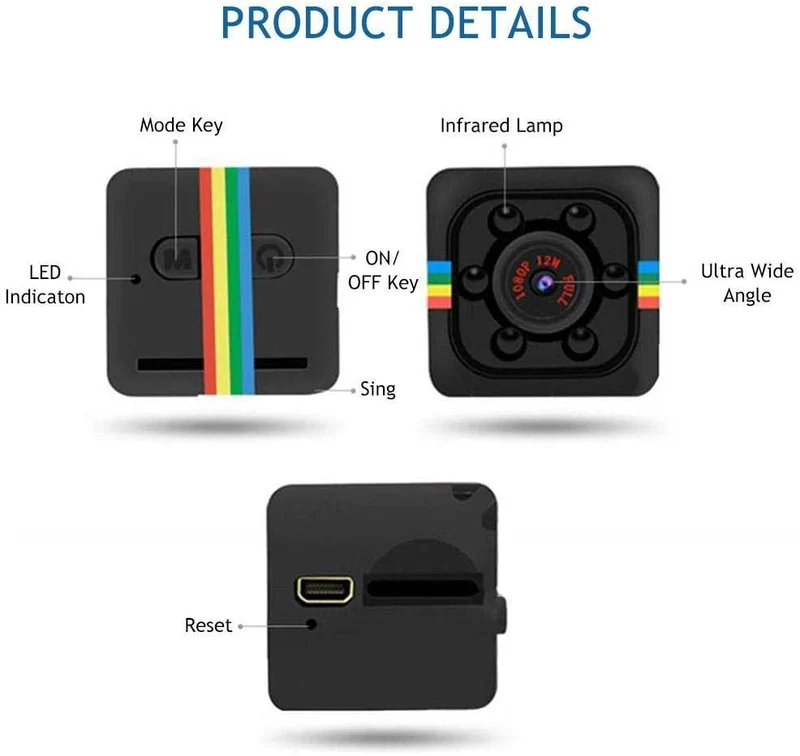 Mini videocamera HD per Visione Notturna