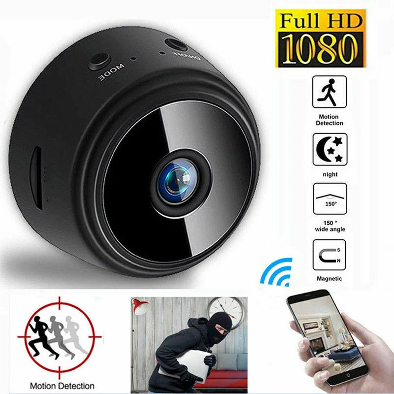 Telecamera spia mini microcamera infrarossi wifi full hd nascosta micro calamita