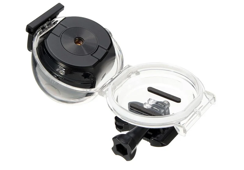 Action cam a 360° 4k fotocamera con wifi panoramica grandangolare 220°, 30 fps, vr 5 mp, hdmi con dv player