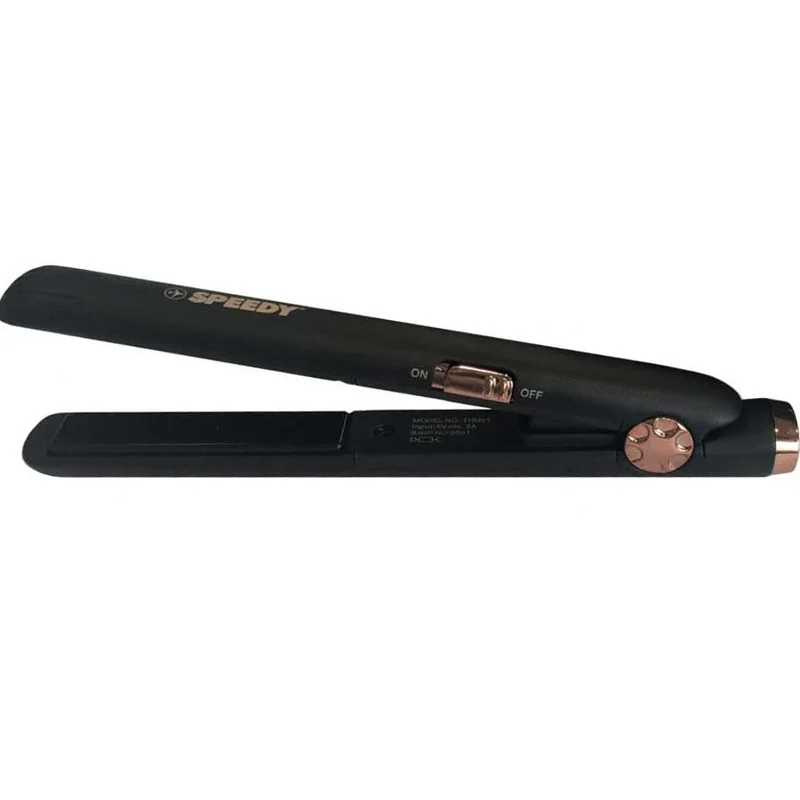 Mini Travel Ceramic Hair Straightener In Black