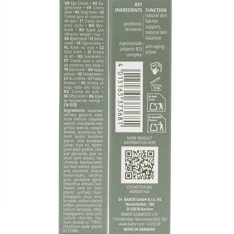Babor Doctor Babor Microbiomic Awakening Eye Cream 15ml - crema contorno occhi idratante