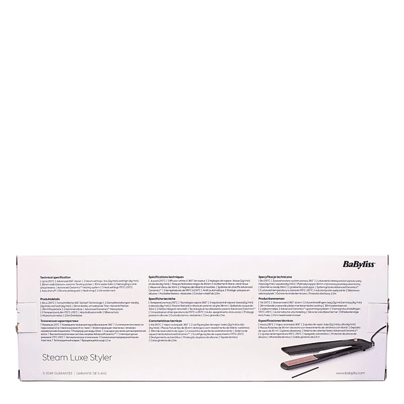 Hair Gallery Resi Come Nuovi Babyliss 4 Steam Luxe Styler Ultimate Smooth Conditioning - imballaggio danneggiato