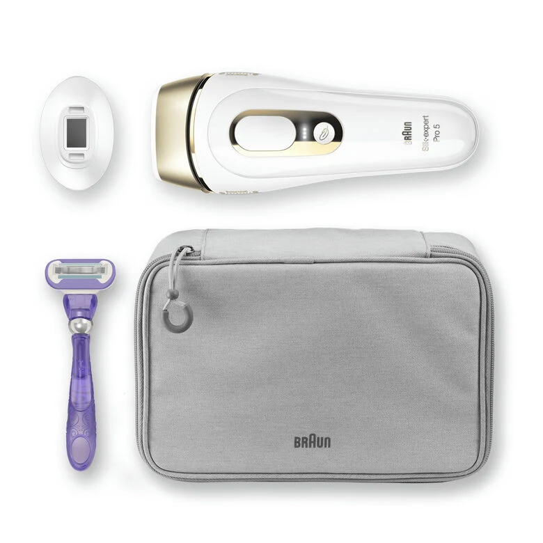 Braun Silk-expert Pro 5 PL5117 Epilatore Luce Pulsata Di Ultima Generazione, IPL, Epilazione Definitiva, Bianco E Oro