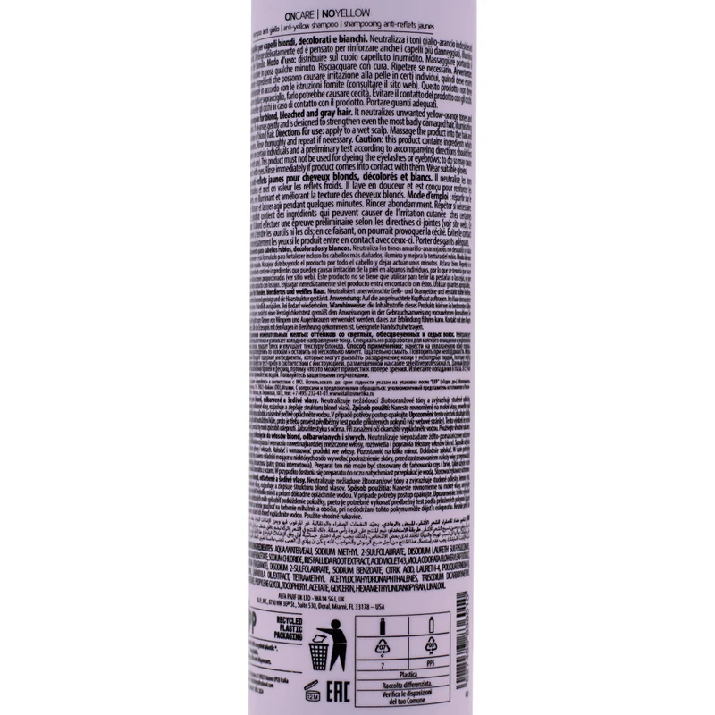 Selective Professional On Care No Yellow Shampoo 275ml - shampoo anti giallo