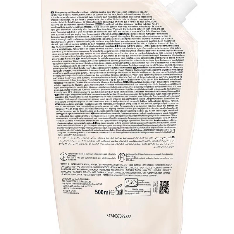 Kerastase Nutritive Bain Riche Refill 500ml - ricarica shampoo nutriente