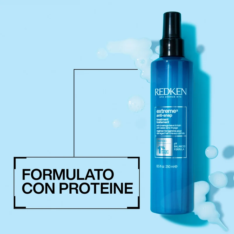Redken Extreme Anti-Snap Leave-In 250ml – Trattamento Rinforzante per Capelli Fragili e Danneggiati