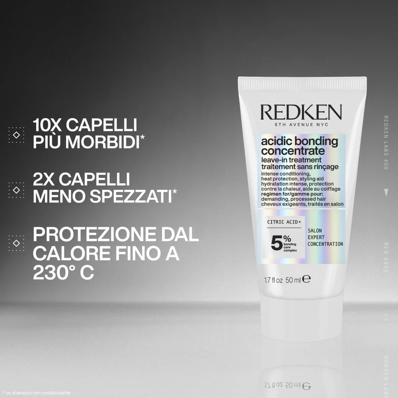Redken Acidic Bonding Concentrate Termoprotettore Leave-In 50ml – Protezione Calore per Capelli Danneggiati