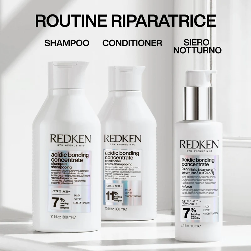 Redken Acidic Bonding Concentrate 24/7 Night & Day Serum 100ml – Siero Riparatore Notte e Giorno